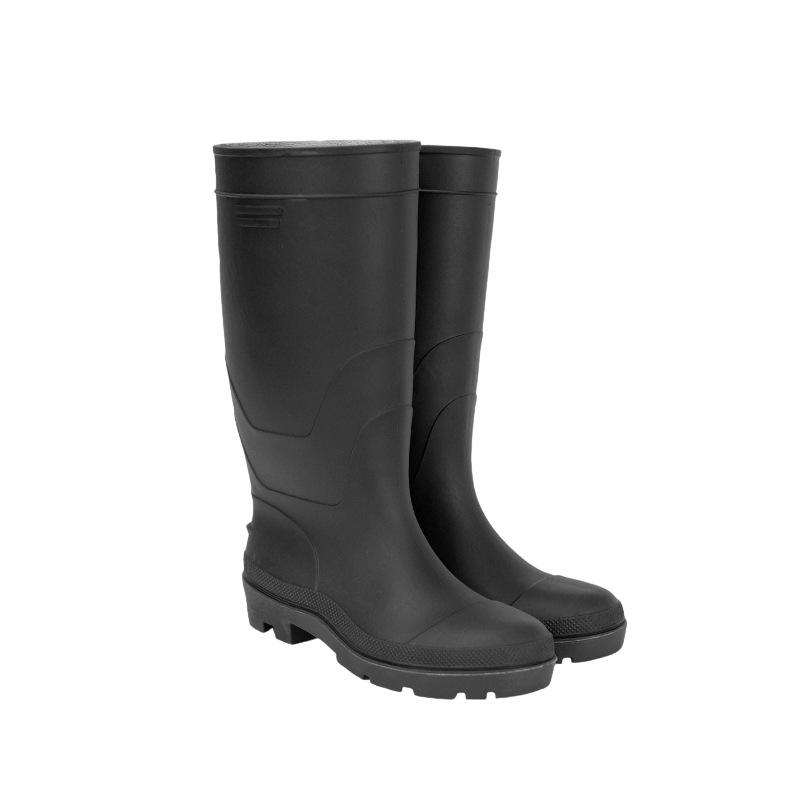 black-tall-mens-fishing-rubber-boots-side-angle-view-white-background